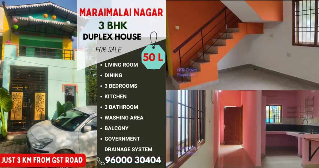 3BHK House for Sale in Maraimalai Nagar