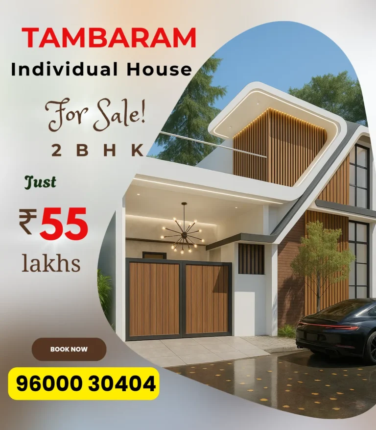 2 BHK House for Sale in Tambaram Under 70 Lakhs